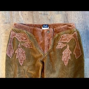 Dolce & Gabbanna Corduroy pants with suede details